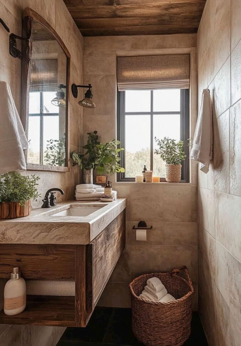 Bathroom Decor Old Bathroom: 40+ Rustic Guest Bathroom Ideas for Remodels