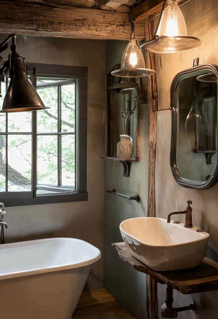 Bathroom Decor Old Bathroom: 40+ Rustic Guest Bathroom Ideas for Remodels