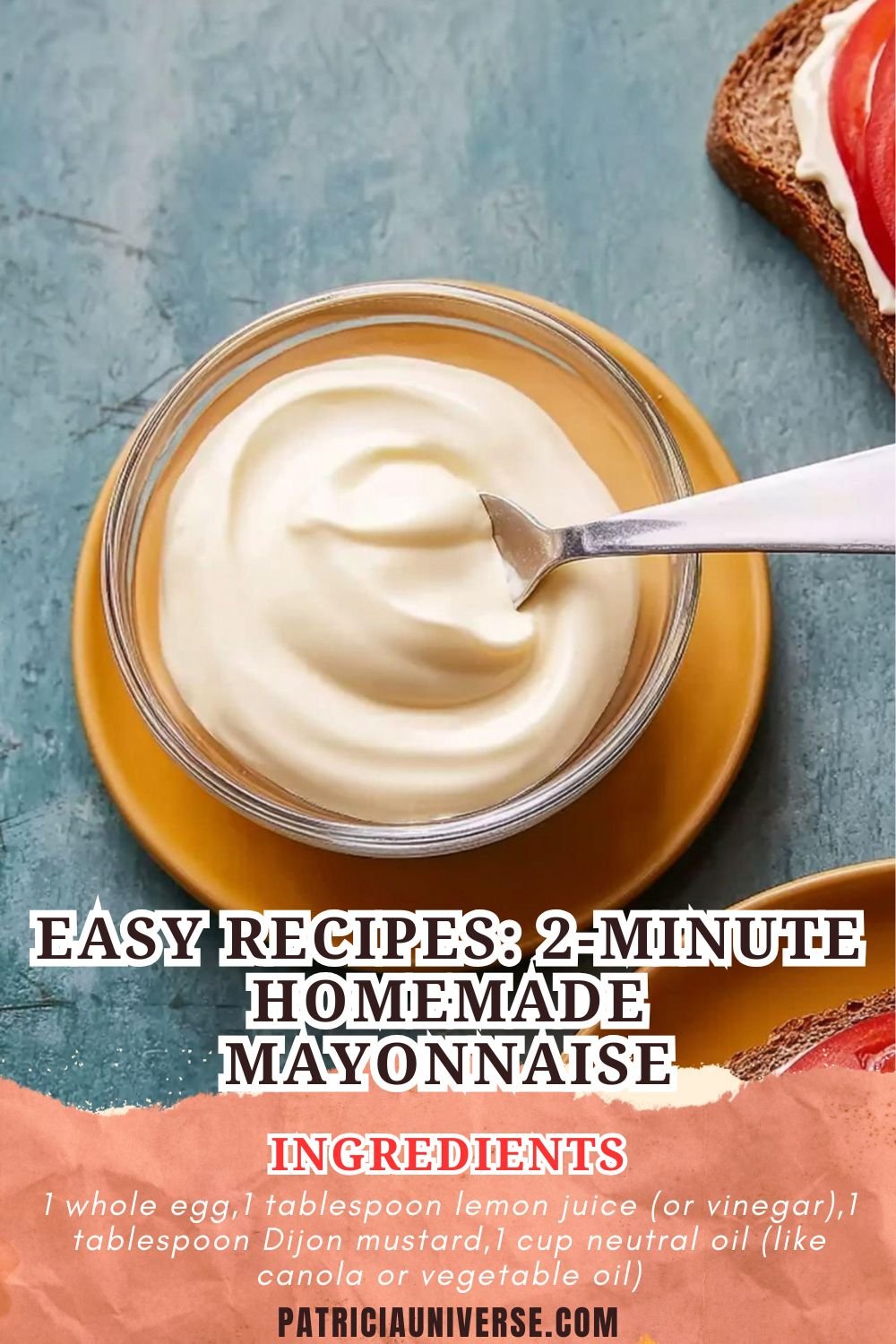 Easy Recipes Homemade Mayonnaise In Just 2 Minutes Easy Recipes Homemade Mayonnaise In Just 2 Minutes